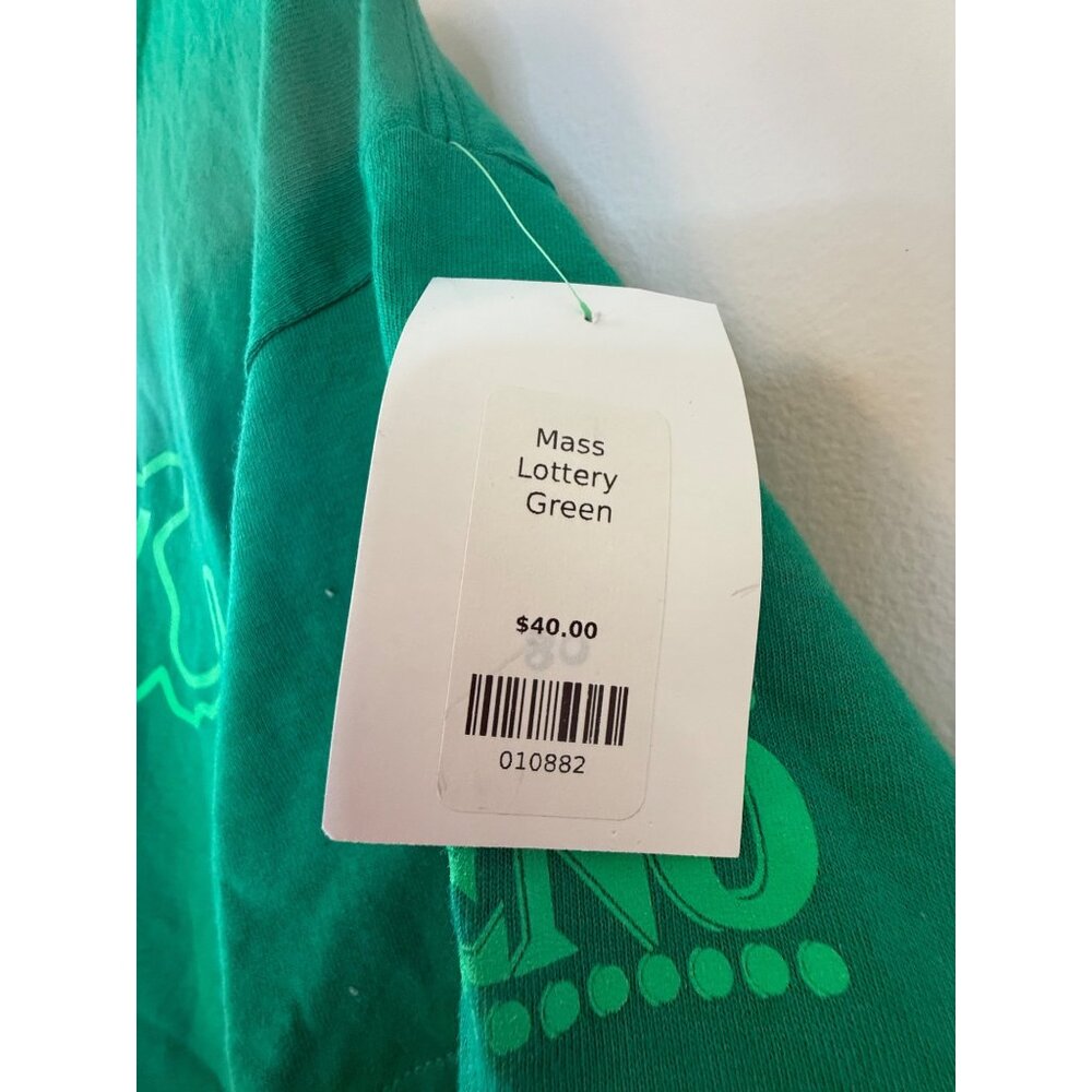 Massachusetts Lottery Keno Green T-Shirt Gildan Ultra Cotton NWT Mens LG - Picture 3 of 6